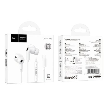 HOCO M111 Pro Primero Lightning Kulakiçi Mikrofonlu Kablolu Kulaklık-(5775)