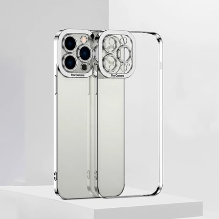 ALLY Fashion Series iPhone 12 Pro Max Kılıf Renkli Kenar Lazer Çerçeveli Silikon Kılıf-(5775)
