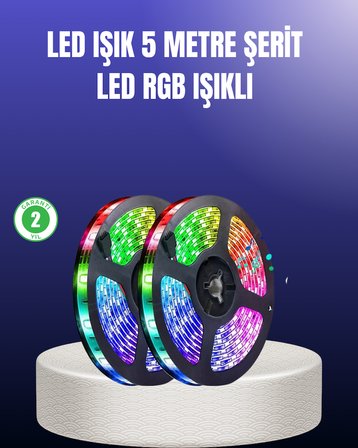 Enerji Tasarruflu RGB Şerit LED 5 Metre