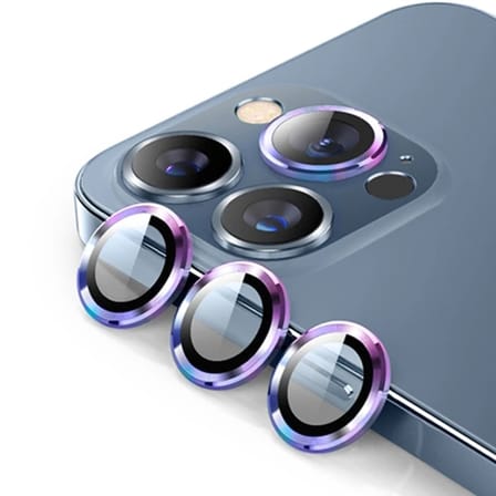 ALLY İPhone 13 Pro -13 Pro Max 3D Metal Çerçeveli Kamera Lens Koruyucu-(5775)