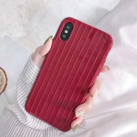 Ally İPhone Xs Max 6.5  İnch Trunk Lines ince Soft Silikon Kılıf-(5775)
