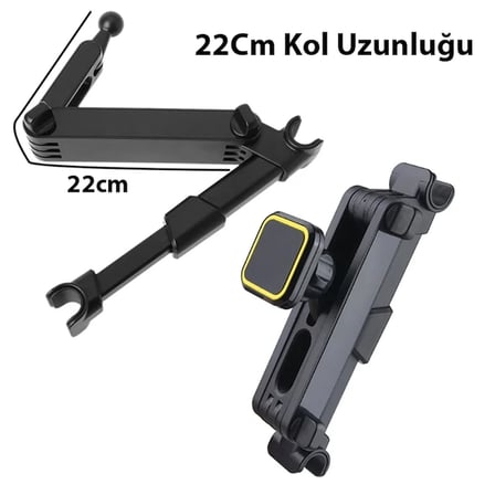 ALLY LF-072B Koltuk Arkası Araç içi Mıknatıslı Manyetik Telefon Tutucu-(5775)