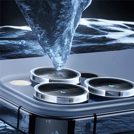 Baseus iPhone 15 Pro/15 Pro Max için Sapphire Serisi HD Cam Kamera Koruyucu-(5775)