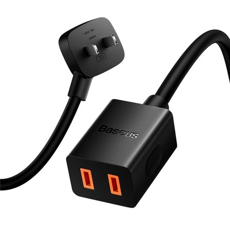 BASEUS PowerCombo Mini Power Strip 1AC 10 m Güç Kablosu /EU + UK Fiş Adaptörleri Dahil-(5775)