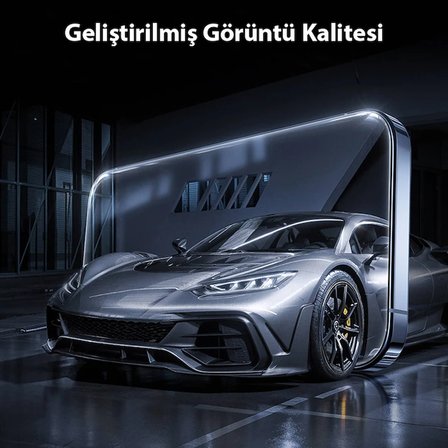 Baseus Crystalline iPhone 15 Pro Max Full Koruma Anti Mavi Işık Tempered Cam Ekran Koruyucu-(5775)