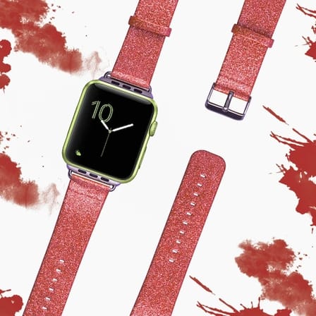 Ally Apple Watch 7-8 41mm 6-5-4 40mm Kordon Kayış Parlak Deri 3-2-1 38mm-(5775)