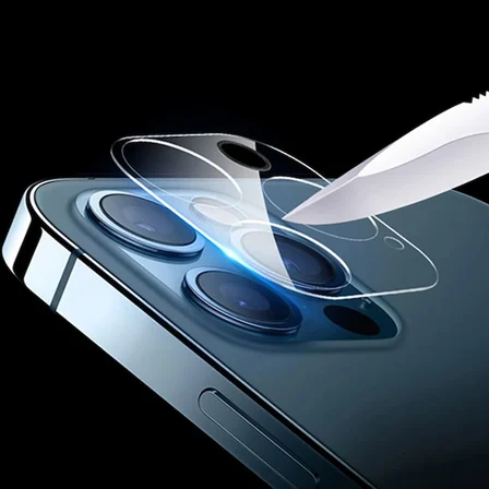 iPhone 12 Pro Max 6.7 Hat-Prince 9H 3D Full Tempered Cam Kamera Koruyucu-(5775)