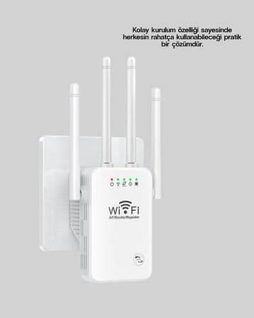 Çift Bantlı Otomatik Kurulum WiFi Repeater Menzil Genişletici