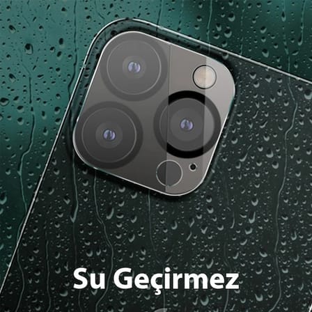 ALLY İPhone 13 Pro-13 Pro Max 3D Full Tempered Glass Cam Kamera Koruyucu-(5775)