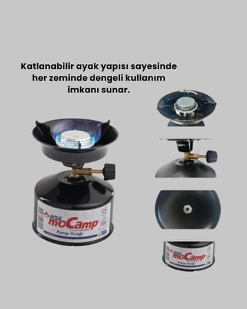 Kamp Ocağı Seti Taşınabilir Tüp ve Denge Aparatlı