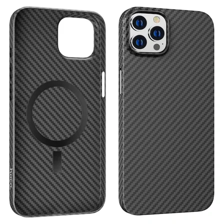 Hoco iPhone 14 Pro 6.1 Kılıf Manyetik Magsafeli Darbe Emici Telefon Kılıfı-(5775)