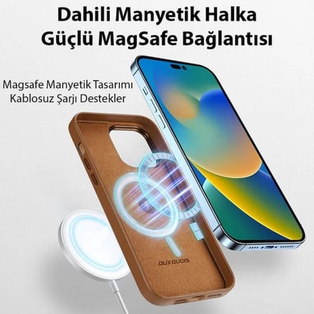 Dux Ducis Grit Series iPhone 14 Pro Max 6.7inç Premium MagSafe Uyumlu Kılıf-(5775)