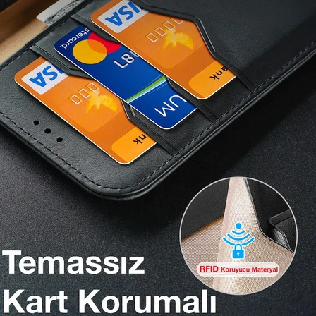 Dux Ducis iPhone 11 Pro 5.8inç Kılıf Mıknatıslı Cüzdanlı Deri Kılıf Hivo Series-(5775)