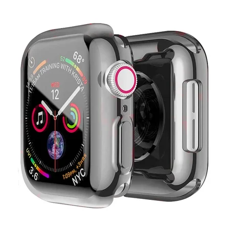 ALLY Apple Watch 7-8 41mm 360 Koruma Ultra Slim Silikon Kılıf-(5775)
