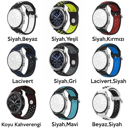 20MM Kordon Kayış Gear S2R600 Watch S4 42mmHuawei Watch Gt20MM Kordon Kayış-(5775)