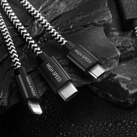 DUX DUCIS 3in1 Usb Type C-İPhone Ve Mikro Kopmaz Usb kablo Hızlı Şarj-(5775)