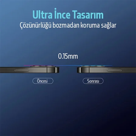 ALLY İPhone 12 Pro 6.1 3D Full Tempered Glass Cam Kamera Koruyucu-(5775)