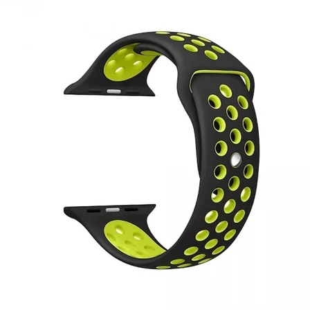 Ally Apple Watch 7-8 45mm 6-5-4 44mm Kayış Kordon Nike Style Soft Silikon 3-2-1 42mm-(5775)