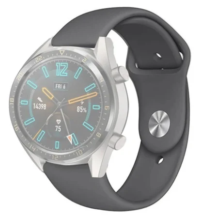 22MM Silikon Kayış Kordon Gear S3 Watch 4 -GT2 GT2E 46MM KayışKordon Watch Active 2 22MM-(5775)