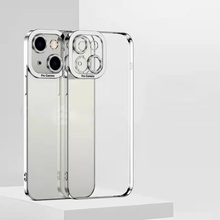 ALLY Fashion Series iPhone 13 6.1inç Kılıf Renkli Kenar Lazer Çerçeveli Silikon Kılıf-(5775)