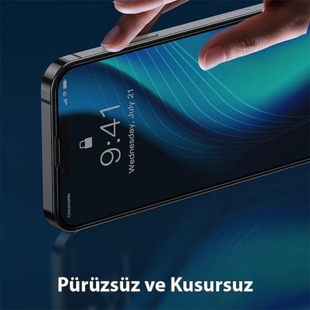 Baseus iPhone 13 Pro Max 6.7 0.3mm Tempered Full-glass Cam Ekran Koruyucu 2 Adet Set-(5775)