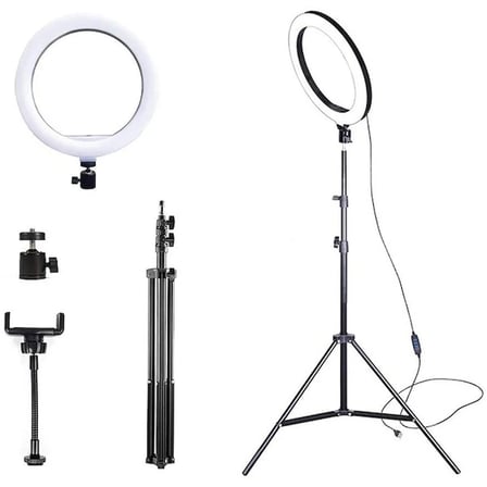 ALLY 10 İnch  Halka Led Tripod(1.30M)Youtuber Video Selfie Stüdyo Makyaj Işığı-(5775)