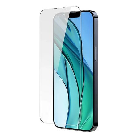 Baseus Crystal Serisi iPhone 15 Pro Max Full Koruma Tempered Cam Ekran Koruyucu-(5775)