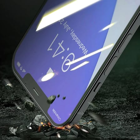 BASEUS  İPhone 12/ 12 Pro 6.1 0.30mm Full Tempered Cam Ekran Koruyucu 2Set Anti-Bluelight-(5775)