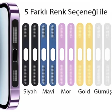 Ally iPhone 15 Pro İçin Anti-Dust Toz Ve Kir Önleyici Sticker 2 Adet Set-(5775)