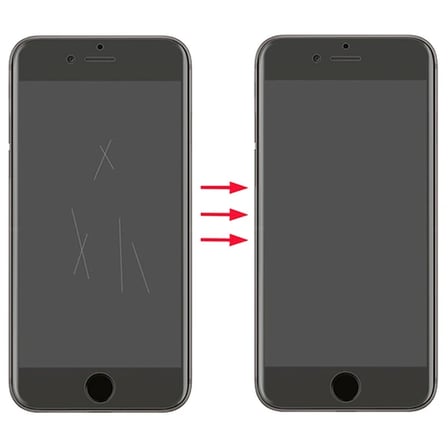 GOR İPhone 8 Plus-7 Plus HD Ekran Koruyucu Jelatin 5 Adet Set-(5775)