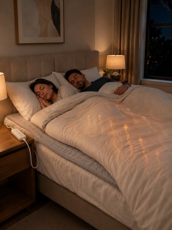 OMAK Çift Kişilik Elektrikli Battaniye Tam Güvenlikli Dayanıklı Çift Kademeli Termostatlı Elektrikli Yatak Isıtıcı 120x150 CM