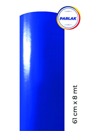 Parlak Lacivert Yapışkanlı Kaplama Folyosu 61 CM X 8 MT