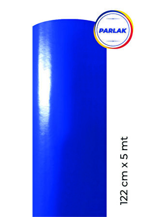 Parlak Lacivert Yapışkanlı Kaplama Folyosu 122 CM X 5 MT