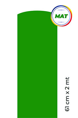 Mat Yeşil Yapışkanlı Kaplama Folyosu 61 CM X 2 MT