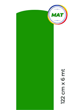 Mat Yeşil Yapışkanlı Kaplama Folyosu 122 CM X 6 MT