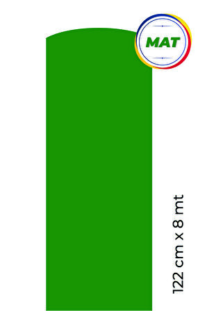 Mat Yeşil Yapışkanlı Kaplama Folyosu 122 CM X 8 MT