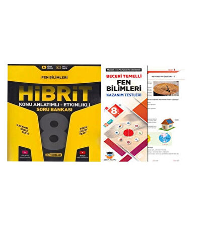 8. Sınıf  Hibrit Fen Bilimleri Soru Bankası Ve Beceri Temelli Kazanım Yaprak Test