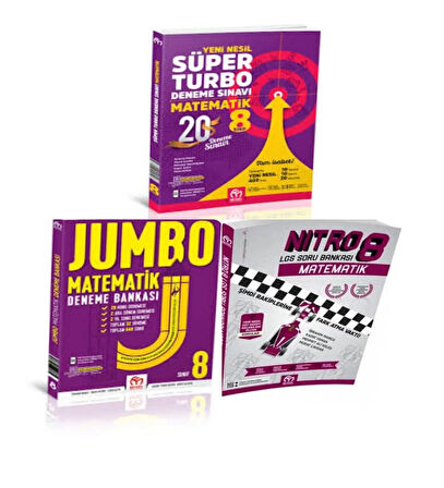 8. Sınıf Süper Turbo Ve Jumbo Matematik Deneme Seti  Ve Nitro Soru Bankası