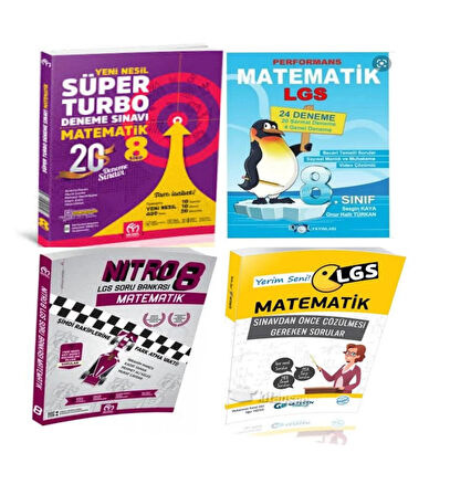 8. Sınıf Matematik Turbo Deneme+Nitro Soru Bankası+Yerim Seni Matematik Ve 24'lü Branş Denemeleri