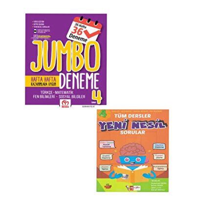 4.Sınıf Olimpiyat Sorularıyla Jumbo Tüm Dersler Deneme Ve Tüm Dersler Soru Bankası