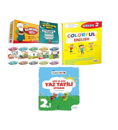 2. Sınıf Bizim Nasreddin Hoca Hikaye Serisi + Colorful English 2 Ve Gün Ve Gün Yaz Tatili Kitabım