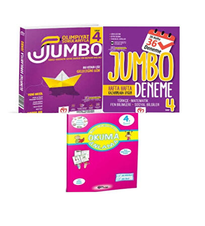 4.Sınıf Olimpiyat Sorularıyla Jumbo Soru Bankası+Tüm Dersler Deneme Ve Okuma-Anlama