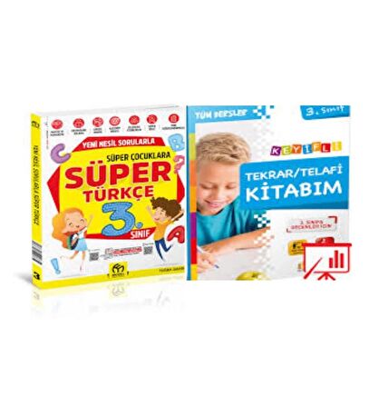 3. Sınıf Yeni Nesil Sorularla Süper Türkçe Ve 3. Sınıf Keyifli Tekrar / Telafi Kitabım