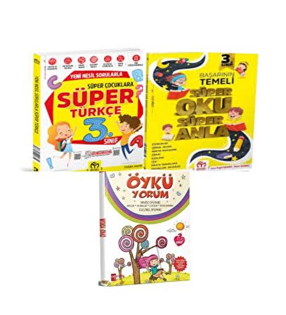 3. Sınıf Yeni Nesil Sorularla Süper Türkçe+ Süper  Oku Anla +Öykü Yorum 