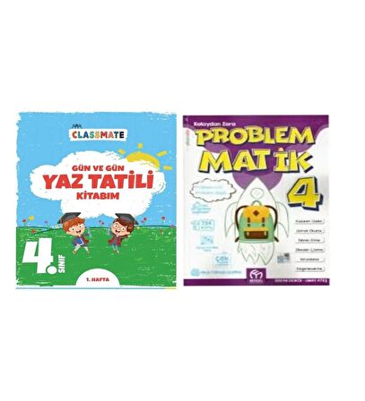 4. Sınıf Gün Ve Gün Yaz Tatili Kitabım Ve Problematik Kolaydan Zora