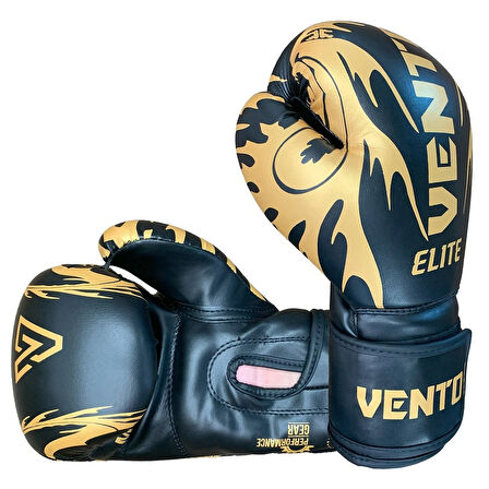 Vento Elite Boks ve Kick-Boks Eldiveni Siyah