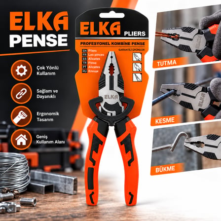Kombine Pense 175 mm No :7 Üst Düzey Kaliteli Yeni Tip Pense Ergonomik Saplı