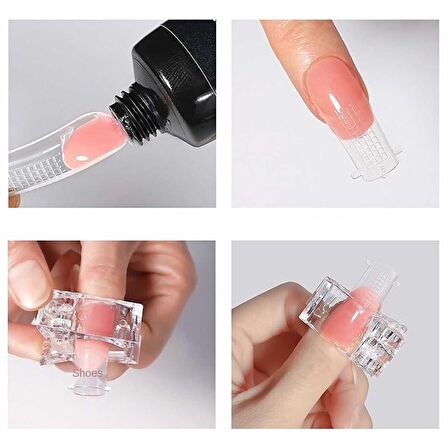 ELLEA NAIL POLY GEL UYGULAMA MANDAL SETİ 10'LU