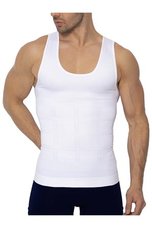 Beyaz Erkek Korse Shapewear Atlet Göbek Ve Göğüs Toparlayıcı Dik Duruş Sıkılaştırıcı Fit