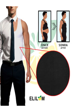 Erkek Shapewear Atlet - Göbek ve Göğüs Toparlayıcı, Dik Duruş Destekli Fit Korse Atlet